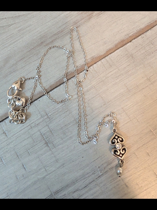 Brighton Jewelry - Brighton Alcazar Double Heart Pendant Necklace NWOT